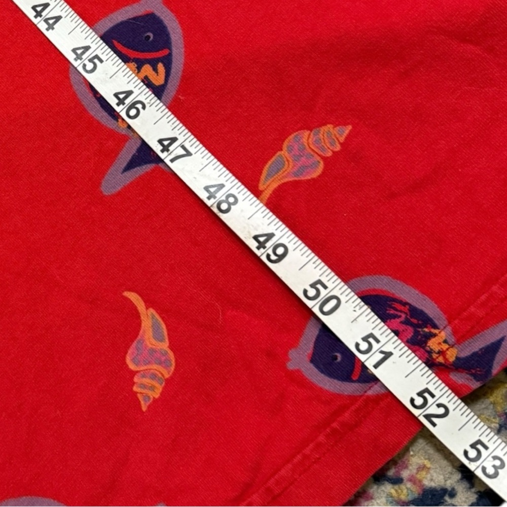Vintage Red Fish Tackle Printed Polo Collared Maxi Dress by Zip Code - Picture 8 of 8